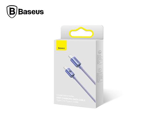 【Baseus】晶耀雙Type-C快充數據線1.2M-紫