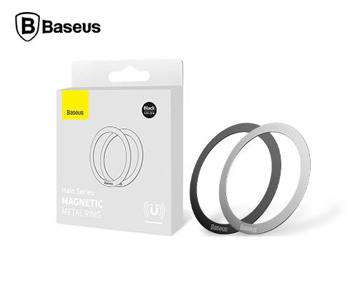【Baseus】倍思磁環金屬引磁片(二入)-黑/銀